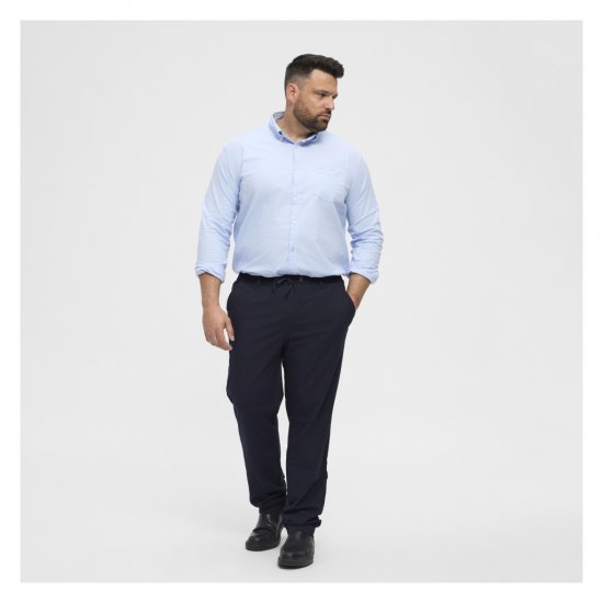 North Latitude Dress Pants Elastic Waist Navy Blue - Spodnie - Spodnie Męskie Duże Rozmiary