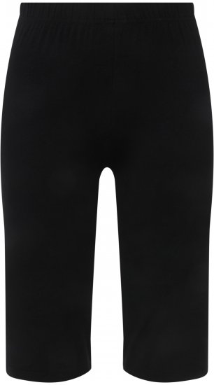 Ulla Popken Stretch Knit Bike Shorts Black - Jeansy & Spodnie w Dużych Rozmiarach – Plus Size - 
