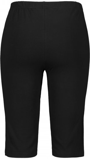 Ulla Popken Stretch Knit Bike Shorts Black - Jeansy & Spodnie w Dużych Rozmiarach – Plus Size - 
