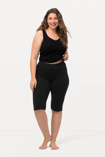 Ulla Popken Stretch Knit Bike Shorts Black - Ulla Popken - Ulla Popken Odzież Plus Size