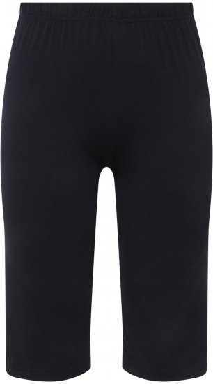 Ulla Popken Stretch Knit Bike Shorts Blue - Jeansy & Spodnie w Dużych Rozmiarach – Plus Size - 