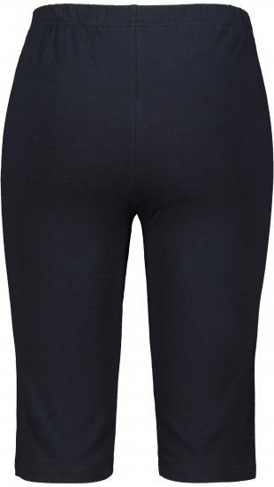 Ulla Popken Stretch Knit Bike Shorts Blue - Jeansy & Spodnie w Dużych Rozmiarach – Plus Size - 