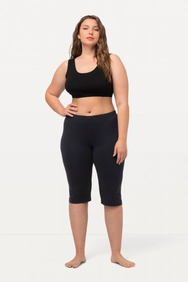 Ulla Popken Stretch Knit Bike Shorts Blue - Ulla Popken - Ulla Popken Odzież Plus Size
