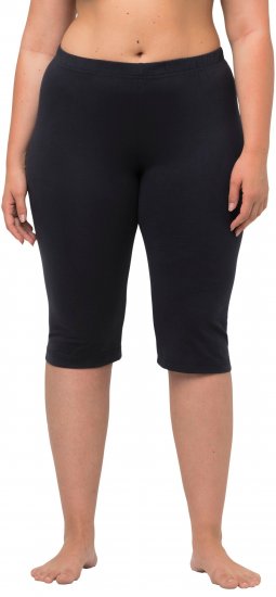 Ulla Popken Stretch Knit Bike Shorts Blue - Jeansy & Spodnie w Dużych Rozmiarach – Plus Size - 