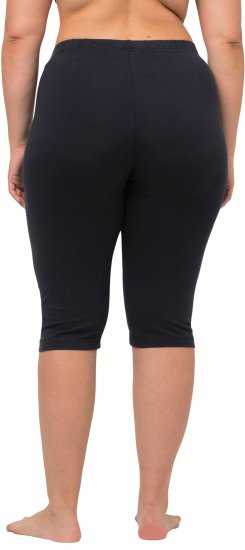 Ulla Popken Stretch Knit Bike Shorts Blue - Jeansy & Spodnie w Dużych Rozmiarach – Plus Size - 