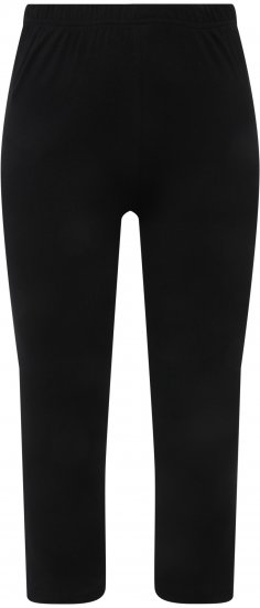 Ulla Popken Basic Stretch Knit Capris Black - Jeansy & Spodnie w Dużych Rozmiarach – Plus Size - 