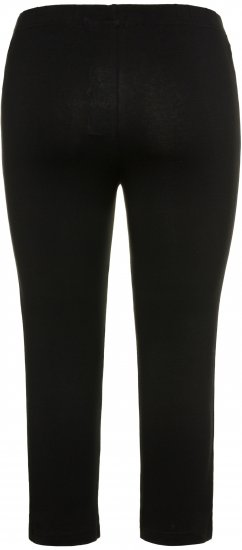 Ulla Popken Basic Stretch Knit Capris Black - Jeansy & Spodnie w Dużych Rozmiarach – Plus Size - 