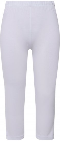 Ulla Popken Basic Stretch Knit Capris White - Jeansy & Spodnie w Dużych Rozmiarach – Plus Size - 