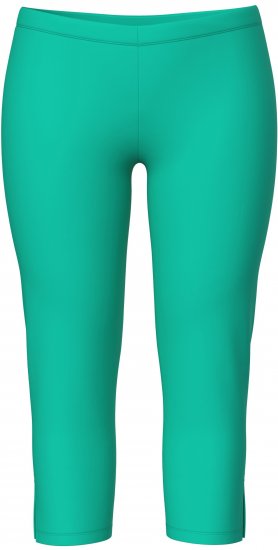 Ulla Popken Basic Stretch Knit Capris Green - Jeansy & Spodnie w Dużych Rozmiarach – Plus Size - 