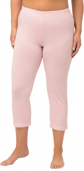 Ulla Popken Basic Stretch Knit Capris Pink - Jeansy & Spodnie w Dużych Rozmiarach – Plus Size - 