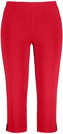Ulla Popken Basic Stretch Knit Capris Red - Jeansy & Spodnie w Dużych Rozmiarach – Plus Size - 