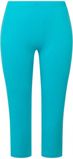 Ulla Popken Basic Stretch Knit Capris Blue - Jeansy & Spodnie w Dużych Rozmiarach – Plus Size - 