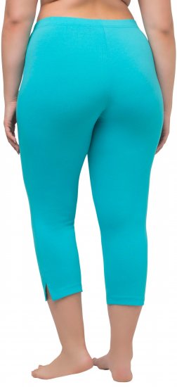 Ulla Popken Basic Stretch Knit Capris Blue - Jeansy & Spodnie w Dużych Rozmiarach – Plus Size - 