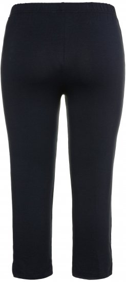Ulla Popken Basic Stretch Knit Capris Navy - Jeansy & Spodnie w Dużych Rozmiarach – Plus Size - 