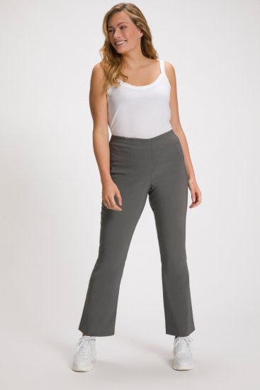Ulla Popken Classic Stretch Bengaline Comfort Pants Brown - Jeansy & Spodnie w Dużych Rozmiarach – Plus Size - 