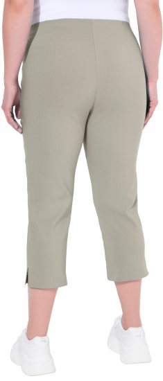 Ulla Popken Stretch Basic Bengaline Capri Pants Grey - Jeansy & Spodnie w Dużych Rozmiarach – Plus Size - 