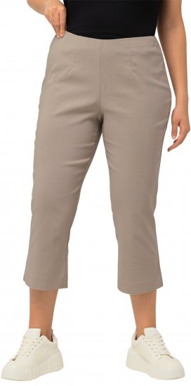 Ulla Popken Stretch Basic Bengaline Capri Pants Orange - Jeansy & Spodnie w Dużych Rozmiarach – Plus Size - 