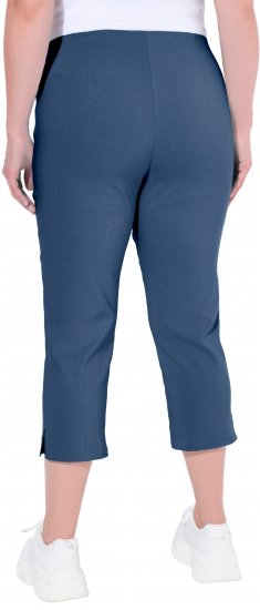 Ulla Popken Stretch Basic Bengaline Capri Pants Denim Blue - Jeansy & Spodnie w Dużych Rozmiarach – Plus Size - 