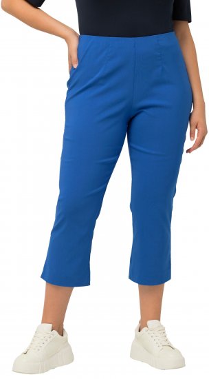 Ulla Popken Stretch Basic Bengaline Capri Pants Royal Blue - Jeansy & Spodnie w Dużych Rozmiarach – Plus Size - 