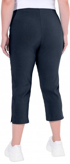Ulla Popken Stretch Basic Bengaline Capri Pants Navy Blue - Jeansy & Spodnie w Dużych Rozmiarach – Plus Size - 