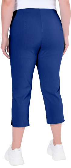 Ulla Popken Stretch Basic Bengaline Capri Pants Blue - Jeansy & Spodnie w Dużych Rozmiarach – Plus Size - 