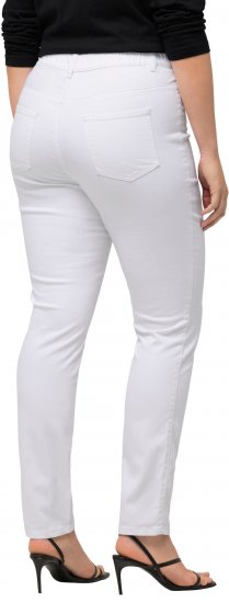 Ulla Popken Sienna Stretch Twill Jeggings Snow White - Jeansy & Spodnie w Dużych Rozmiarach – Plus Size - 