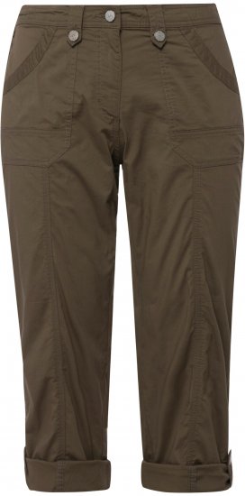 Ulla Popken Roll Tab Hem Stretch Cargo Pants Green - Jeansy & Spodnie w Dużych Rozmiarach – Plus Size - 