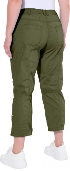 Ulla Popken Roll Tab Hem Stretch Cargo Pants Green - Jeansy & Spodnie w Dużych Rozmiarach – Plus Size - 