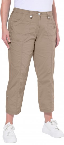 Ulla Popken Roll Tab Hem Stretch Cargo Pants Orange - Jeansy & Spodnie w Dużych Rozmiarach – Plus Size - 