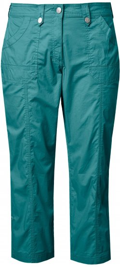 Ulla Popken Roll Tab Hem Stretch Cargo Pants Teal - Jeansy & Spodnie w Dużych Rozmiarach – Plus Size - 