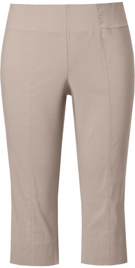 Ulla Popken Bengaline Elastic Waist Stretch Capri Pants Orange - Jeansy & Spodnie w Dużych Rozmiarach – Plus Size - 