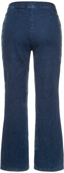 Ulla Popken Wide Leg Elastic Waist Mary Fit Marlene Stretch Jeans Denim Blue - Jeansy & Spodnie w Dużych Rozmiarach – Plus Size - 