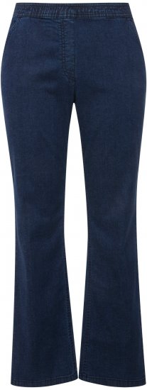 Ulla Popken Straight Leg Elastic Waist Mandy Fit Stretch Jeans Denim Blue - Jeansy & Spodnie w Dużych Rozmiarach – Plus Size - 