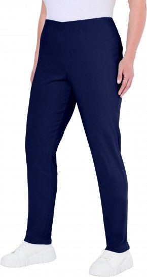 Ulla Popken Bengaline Slim Leg Sienna Fit Elastic Waist Pants Blue - Jeansy & Spodnie w Dużych Rozmiarach – Plus Size - 