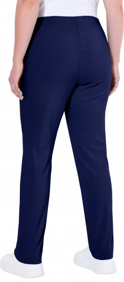 Ulla Popken Bengaline Slim Leg Sienna Fit Elastic Waist Pants Blue - Jeansy & Spodnie w Dużych Rozmiarach – Plus Size - 