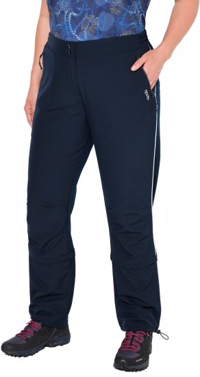 Ulla Popken Zip Off Reflective Detail Funtional Powerstretch Pants Navy - Jeansy & Spodnie w Dużych Rozmiarach – Plus Size - 