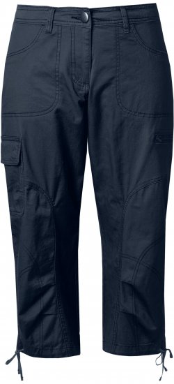 Ulla Popken Stretch Cotton Cargo Crop Pants Navy - Jeansy & Spodnie w Dużych Rozmiarach – Plus Size - 