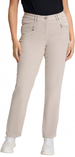 Ulla Popken Summer Pants Mony Beige - Jeansy & Spodnie w Dużych Rozmiarach – Plus Size - 