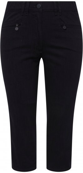Ulla Popken Mony Stretch Capri Pants Navy - Jeansy & Spodnie w Dużych Rozmiarach – Plus Size - 
