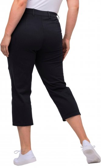 Ulla Popken Mony Stretch Capri Pants Navy - Jeansy & Spodnie w Dużych Rozmiarach – Plus Size - 