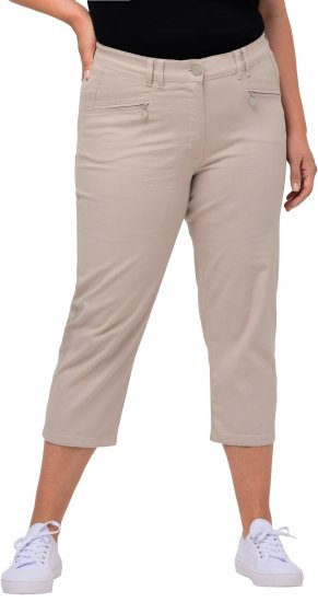 Ulla Popken Mony Stretch Capri Pants Orange - Jeansy & Spodnie w Dużych Rozmiarach – Plus Size - 