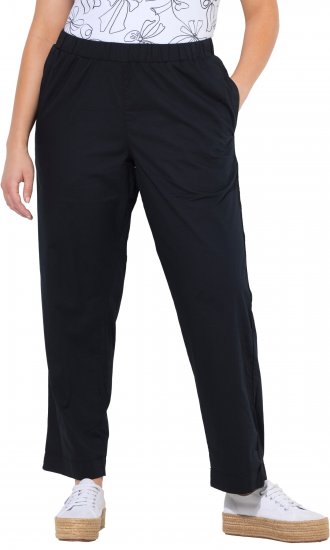 Ulla Popken Wide Leg Ruby Fit Stretch Chino Pants Navy - Jeansy & Spodnie w Dużych Rozmiarach – Plus Size - 
