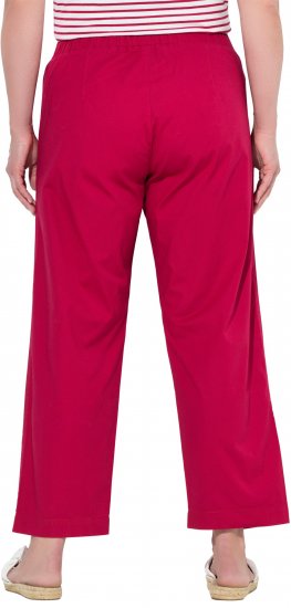 Ulla Popken Wide Leg Ruby Fit Stretch Chino Pants Salsa - Jeansy & Spodnie w Dużych Rozmiarach – Plus Size - 