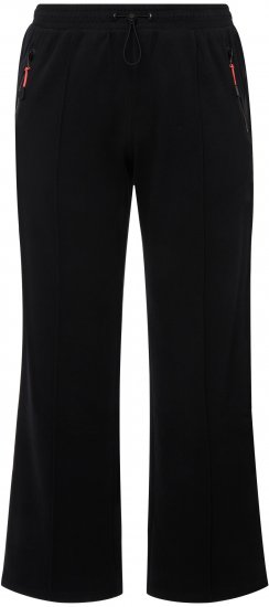 Ulla Popken Holo Detail Sweatpants Black - Jeansy & Spodnie w Dużych Rozmiarach – Plus Size - 
