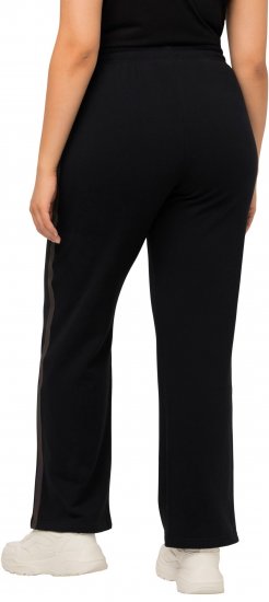 Ulla Popken Holo Detail Sweatpants Black - Jeansy & Spodnie w Dużych Rozmiarach – Plus Size - 