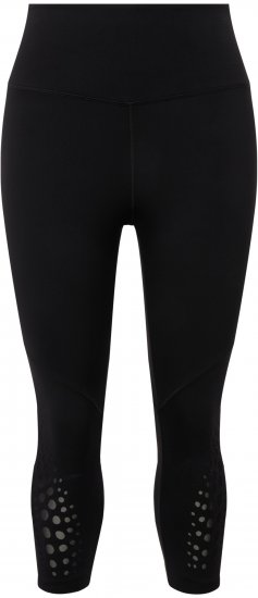 Ulla Popken Quick Dry Sport Crop Leggings Black - Jeansy & Spodnie w Dużych Rozmiarach – Plus Size - 