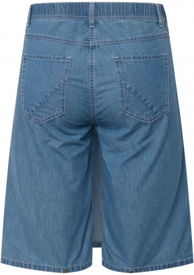 Ulla Popken Denim Wrap Look Skort Blue Denim - Jeansy & Spodnie w Dużych Rozmiarach – Plus Size - 