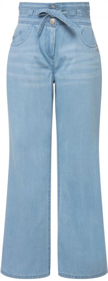 Ulla Popken Soft Denim Wide Leg Jeans Blue Denim - Jeansy & Spodnie w Dużych Rozmiarach – Plus Size - 