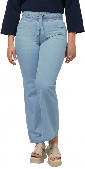 Ulla Popken Soft Denim Wide Leg Jeans Blue Denim - Jeansy & Spodnie w Dużych Rozmiarach – Plus Size - 