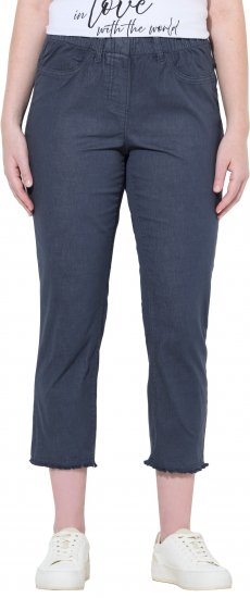 Ulla Popken Stretch Blend Bengaline Pants Navy - Jeansy & Spodnie w Dużych Rozmiarach – Plus Size - 